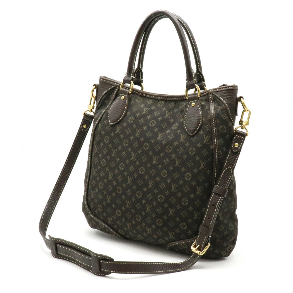 Louis Vuitton Jour Monogram Lin Tote Bag Canvas Ebene Buzas Shoulder Brown